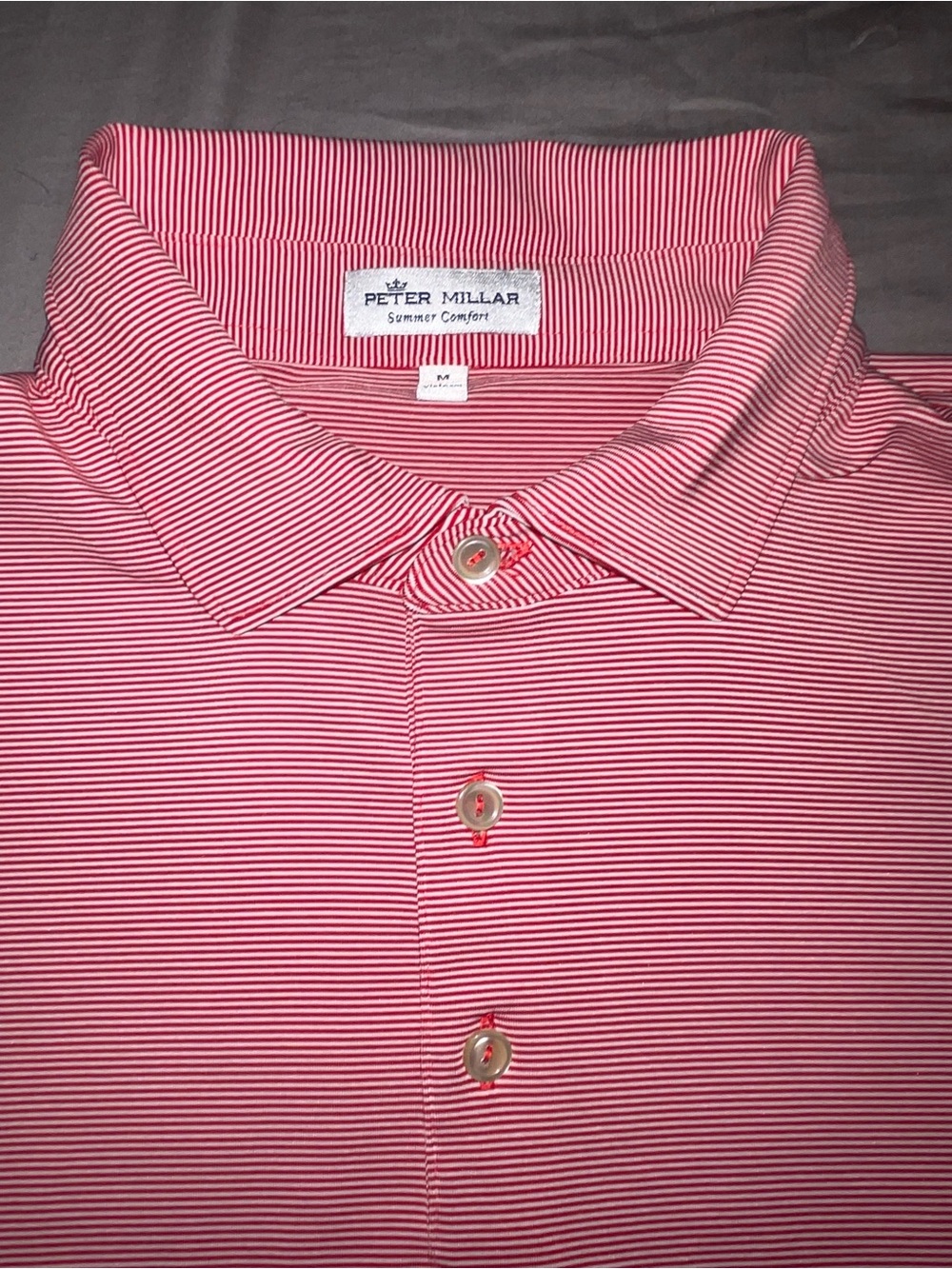 Men's Peter Millar Summer Comfort Short-Sleeve Polo Shirt Size Medium - Picture 3 of 3